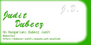 judit dubecz business card